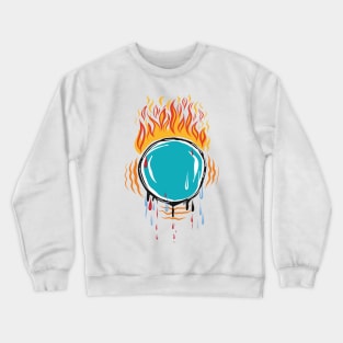 Burning and Melting Earth Crewneck Sweatshirt